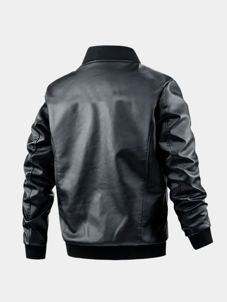 Chaqueta de Cuero Esencial - Cross & Crown