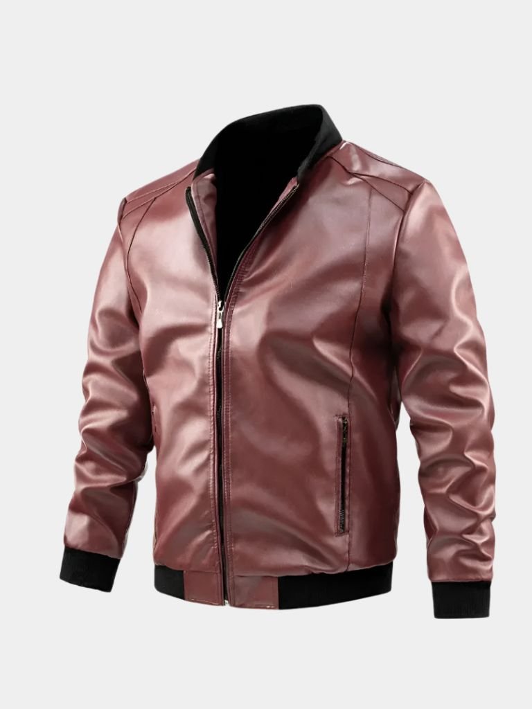 Chaqueta de Cuero Esencial - Cross & Crown