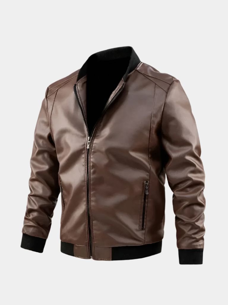 Chaqueta de Cuero Esencial - Cross & Crown