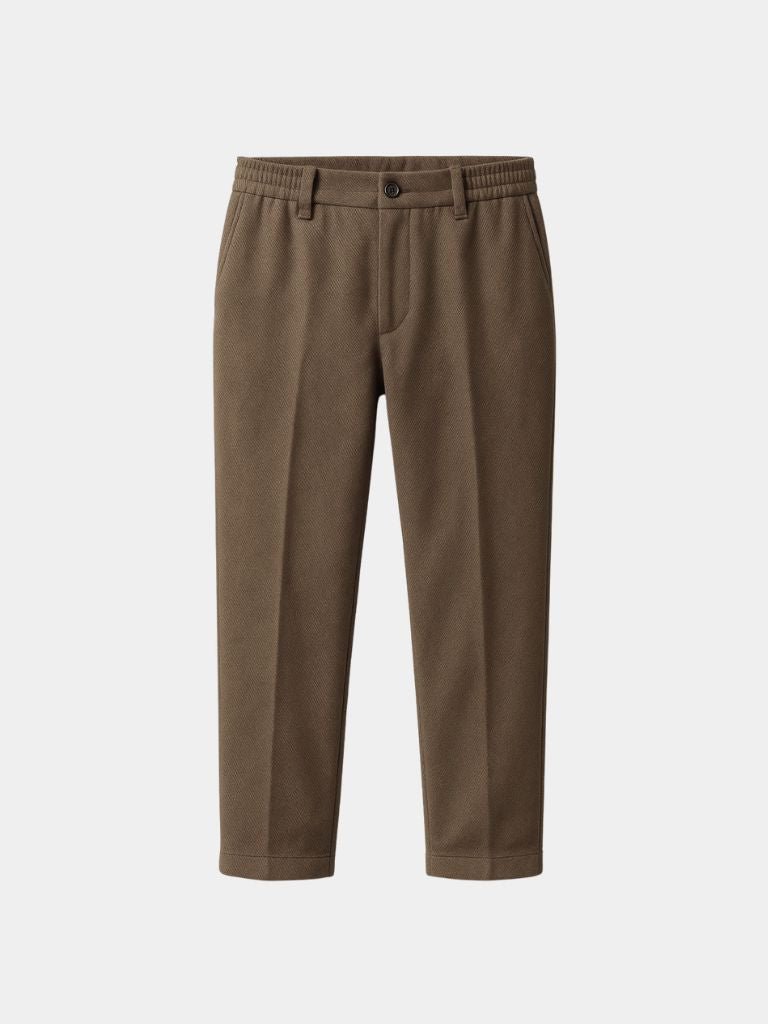 Pantalones Rectos Elásticos Esenciales - Cross & Crown