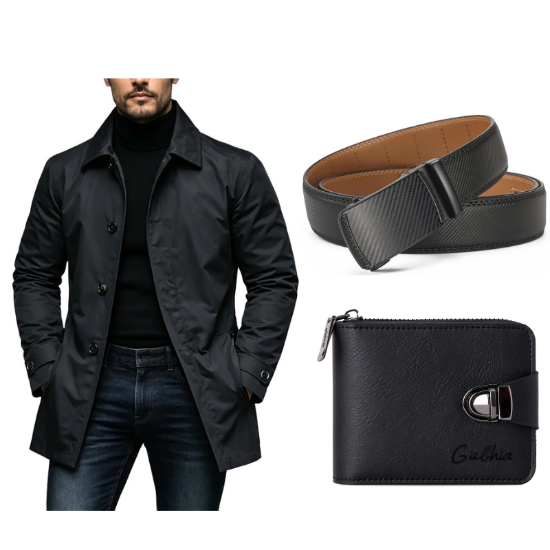 ⏰ Último Día de Rebajas – DESCUENTO 50% ✨Trench impermeable para hombre de longitud media