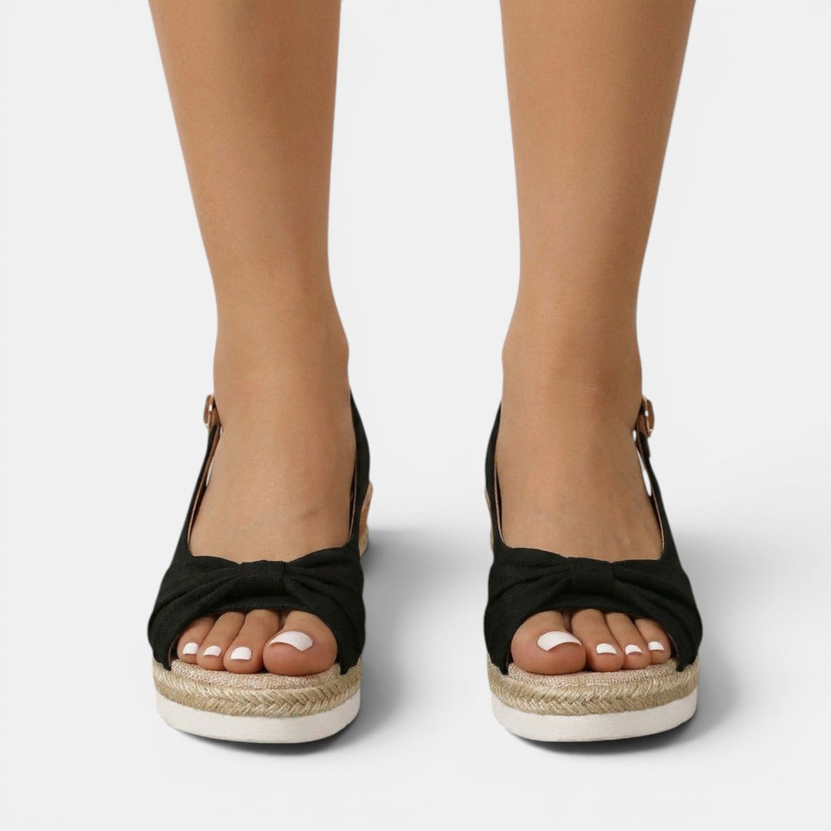 Sandalias Cuña Esparto Ortopédicas Mujer