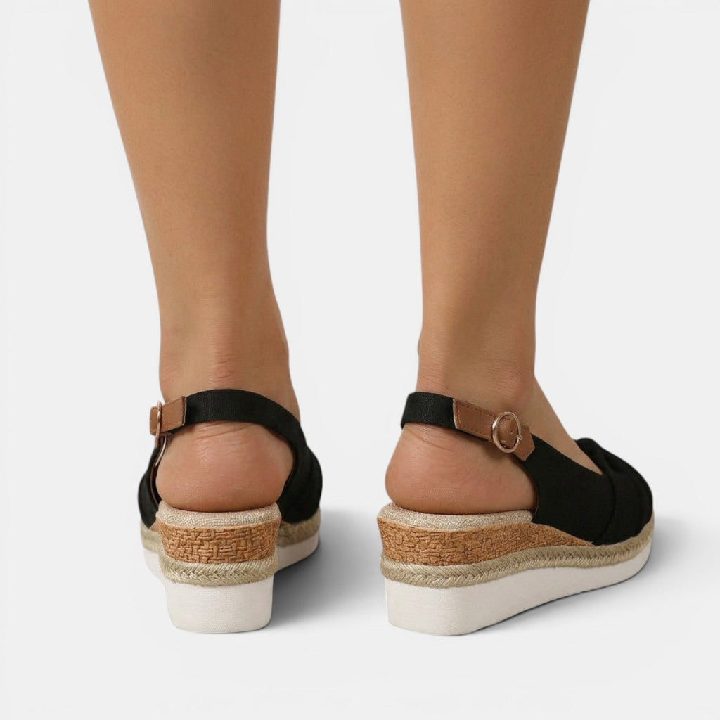 Sandalias Cuña Esparto Ortopédicas Mujer