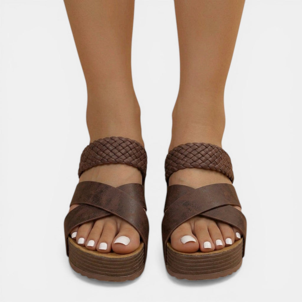Sandalias Mujer Tiras Cruzadas