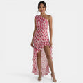 Vestido Midi Floral Rosa