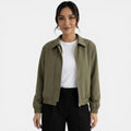 Chaqueta Verde Mujer Cremallera Elegante