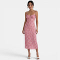 Vestido Midi Floral Rosa