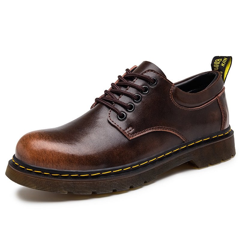 Zapatos Oxford Hombre en Piel Negra con Cordones