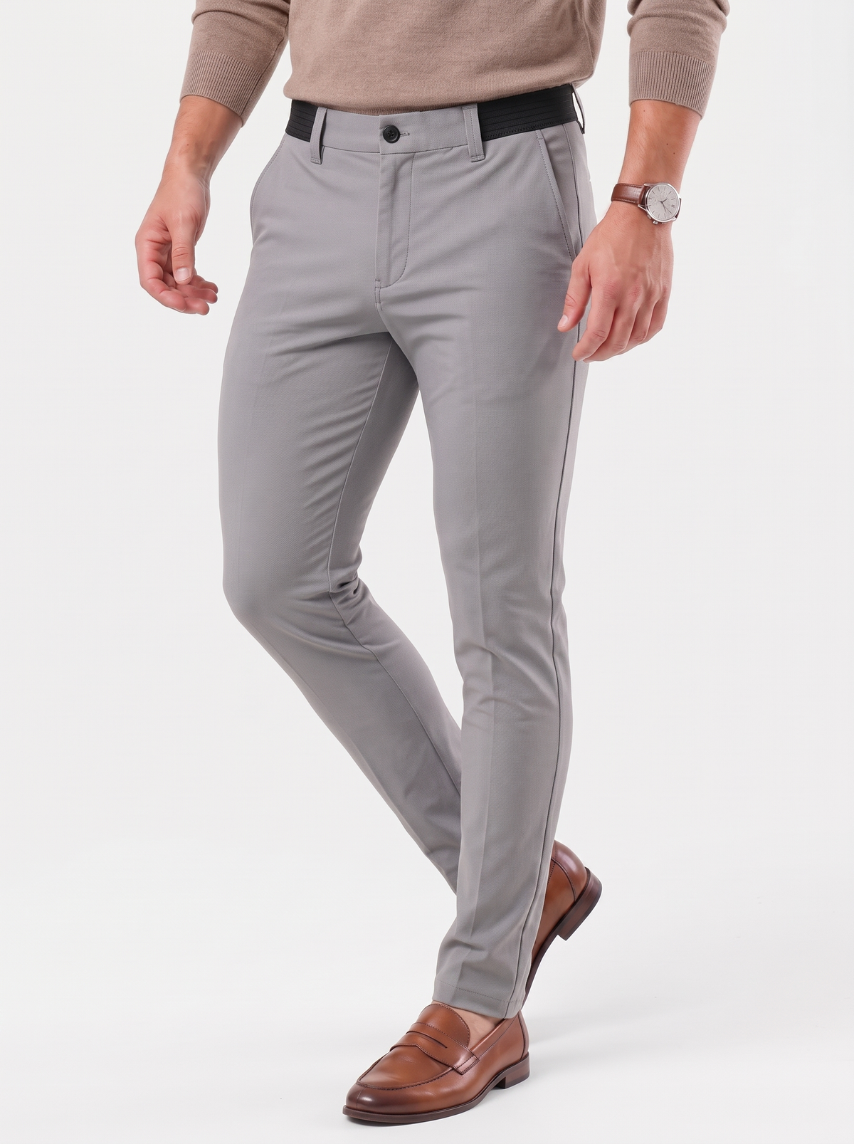 Pantalones Slim Elásticos - Cross & Crown