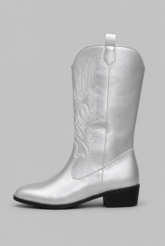 Botas Camperas Mujer Metalizadas de Caña Ancha