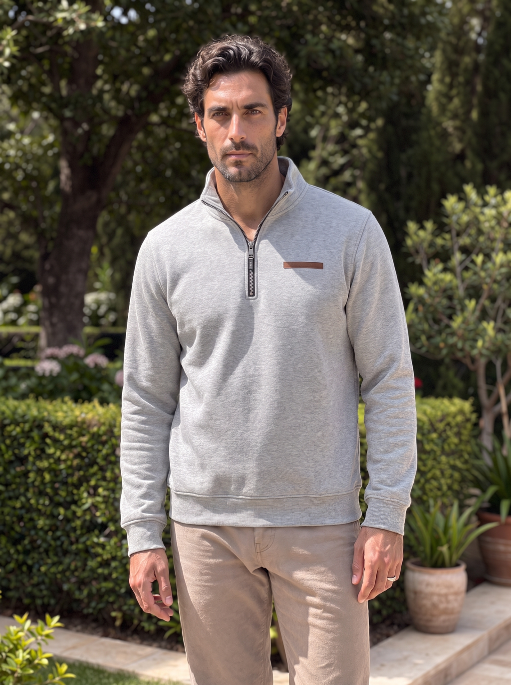 Suéter de Alto Cuello Urbano Slate - Cross & Crown