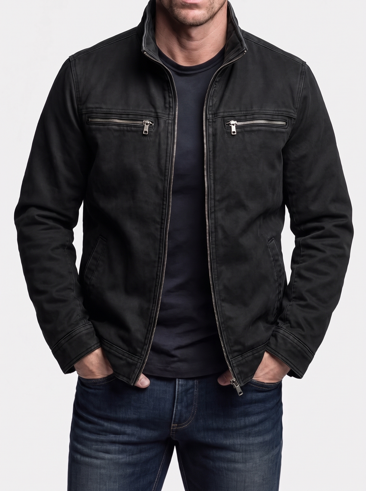 Chaqueta de Campo Negra Vintage Valmont - Cross & Crown