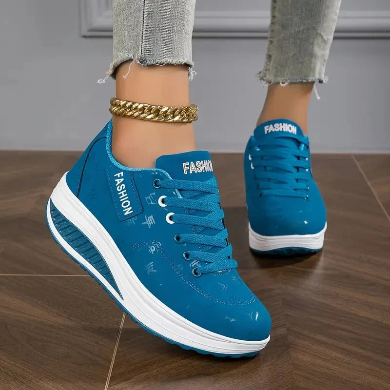 Zapatillas Plataforma Mujer Minimalistas con Cordones