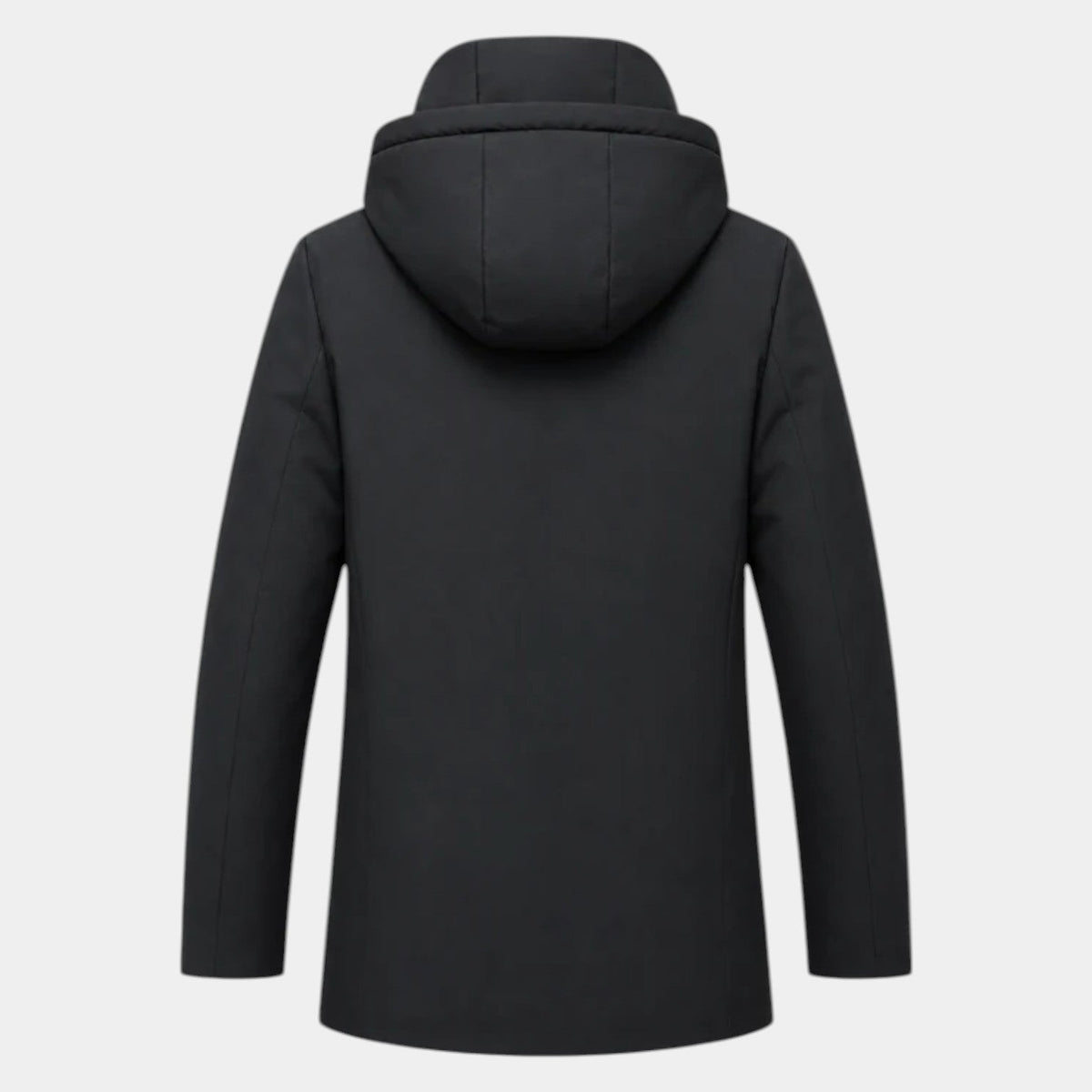 Parka Hombre con Capucha y Forro Acolchado Largo Medio
