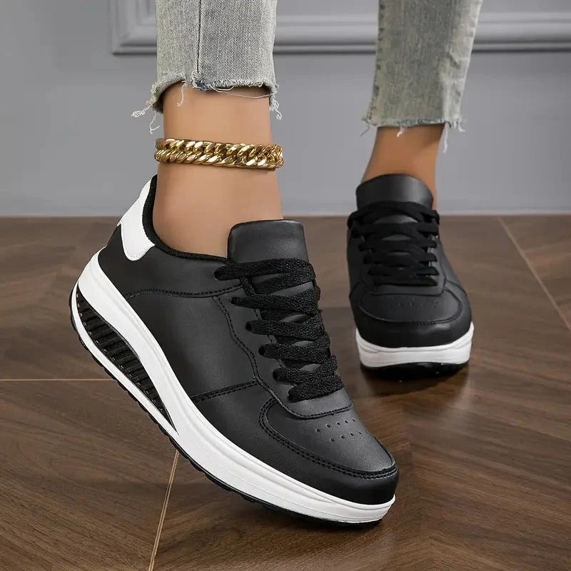 Zapatillas Plataforma Mujer Minimalistas con Cordones