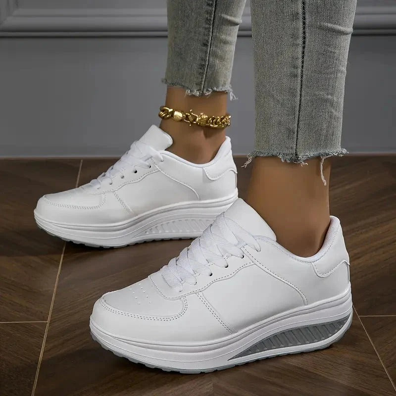 Zapatillas Plataforma Mujer Minimalistas con Cordones