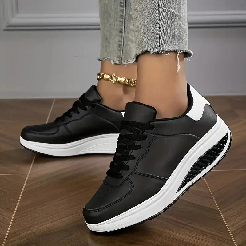 Zapatillas Plataforma Mujer Minimalistas con Cordones