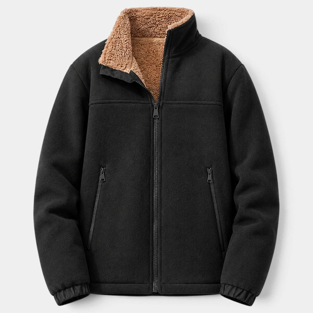 Chaqueta Hombre de Forro Polar con Sherpa y Cremallera Completa