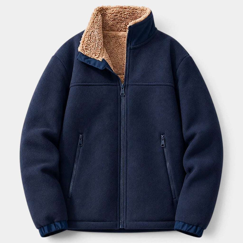 Chaqueta Hombre de Forro Polar con Sherpa y Cremallera Completa