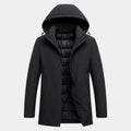 Parka Hombre con Capucha y Forro Acolchado Largo Medio