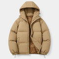 Chaqueta Hombre Acolchada Oversize con Capucha y Bajo Ajustable