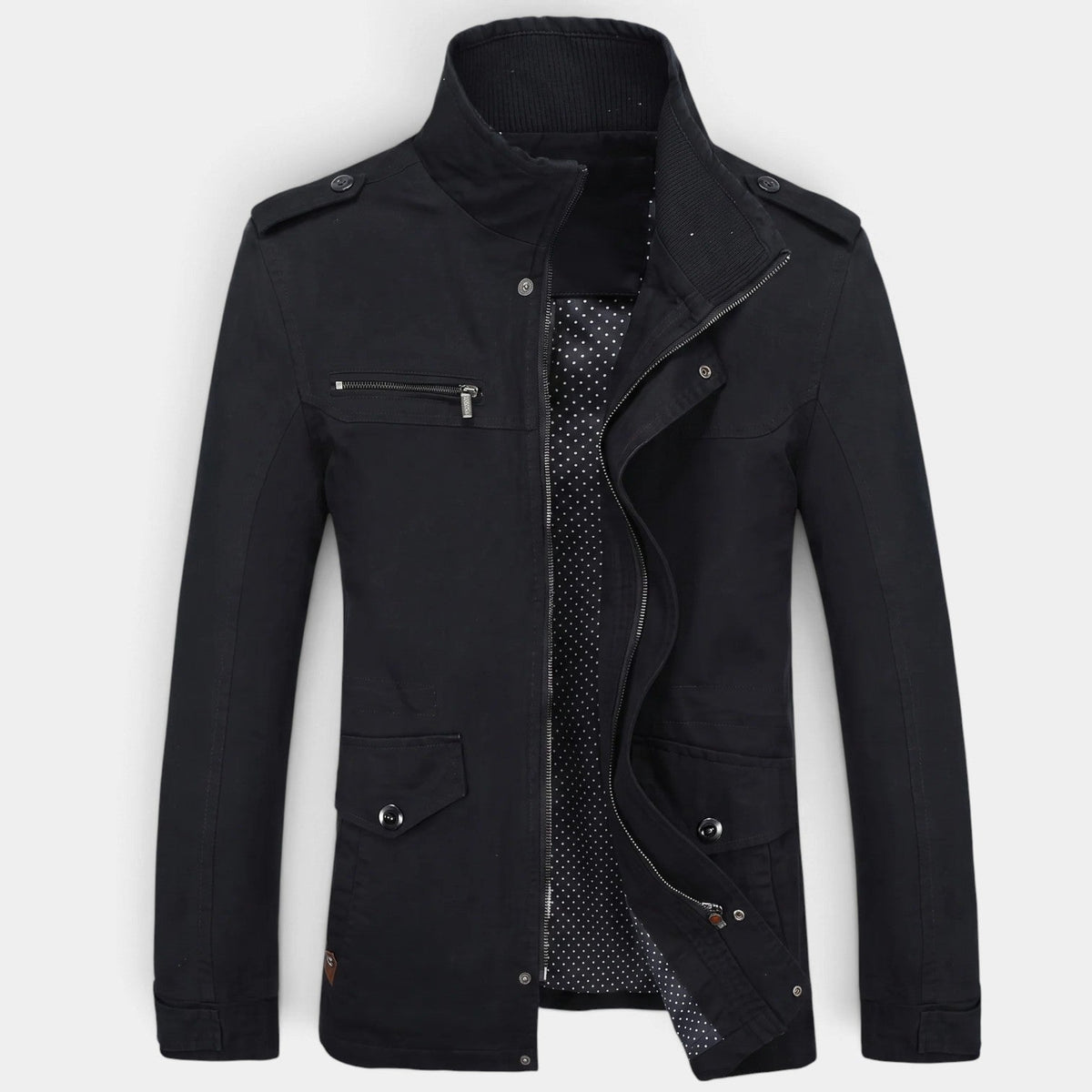 Chaqueta Hombre Acolchada Entallada con Hombreras Clásica