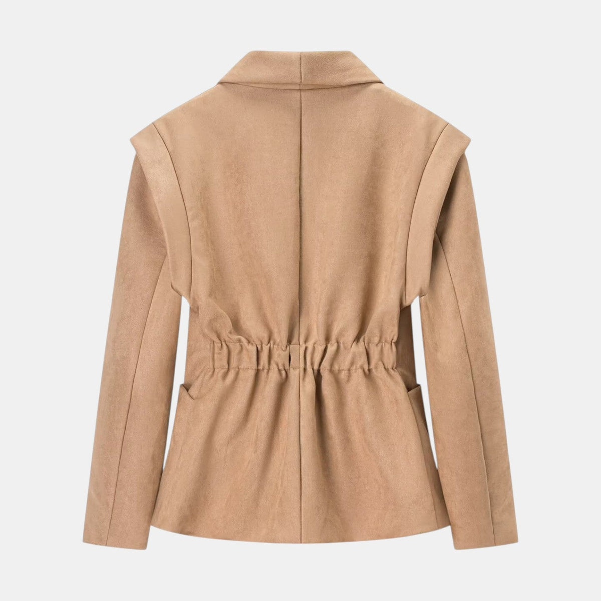 Chaqueta Ante Mujer Retro con Solapas