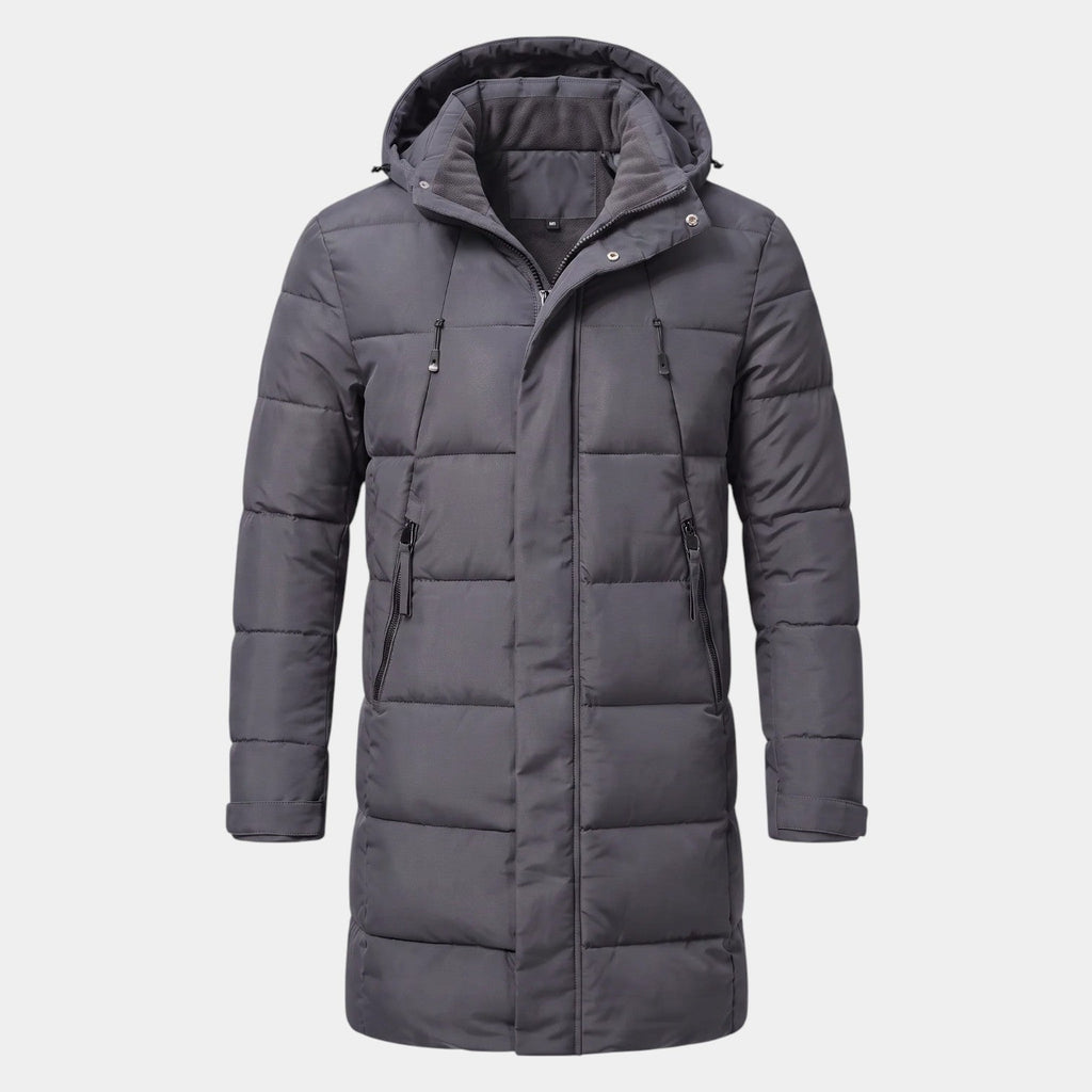 Parka Hombre Acolchada Cortavientos con Capucha