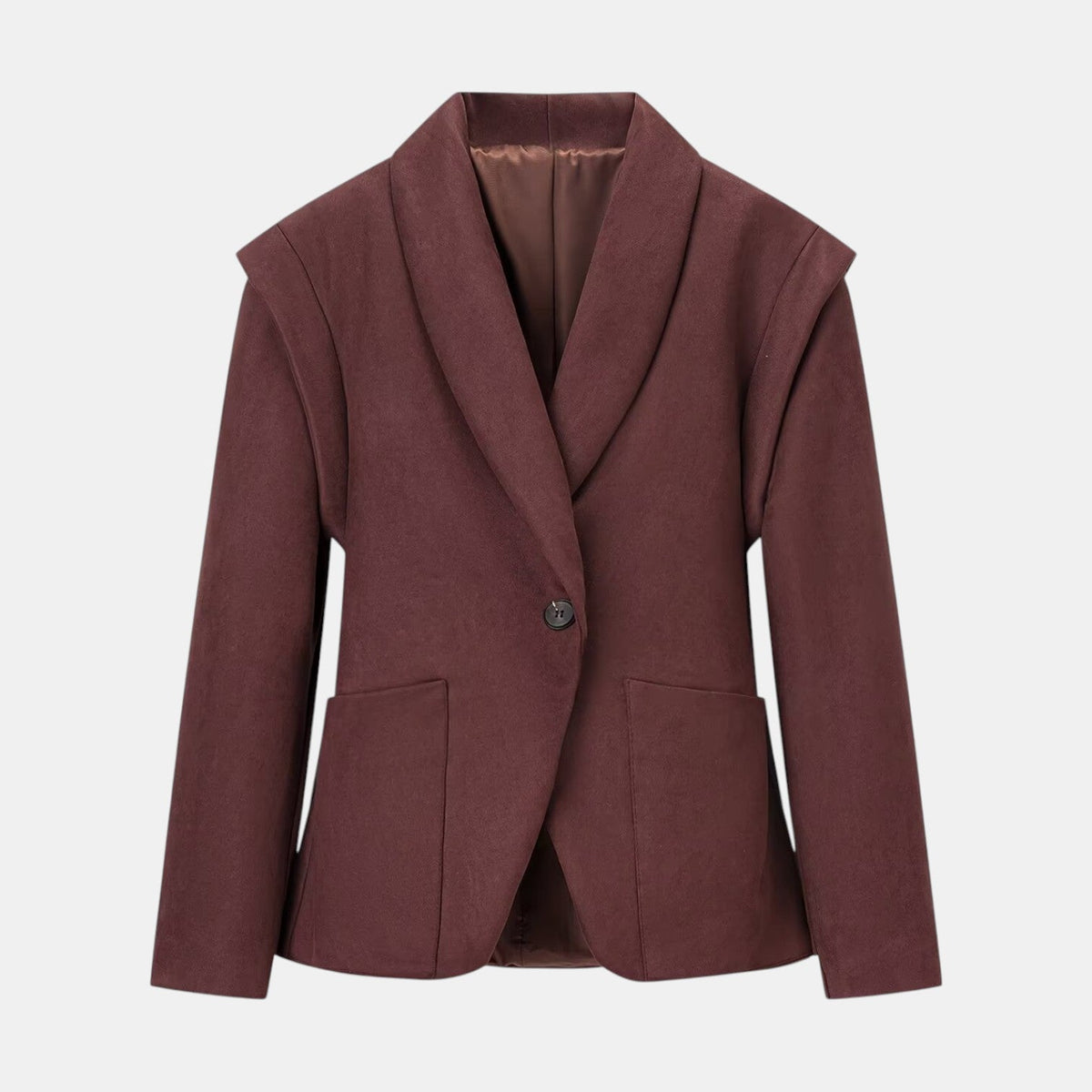Chaqueta Ante Mujer Retro con Solapas