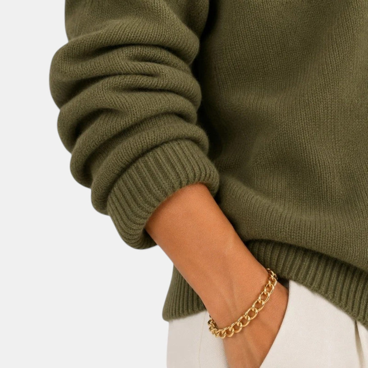 Suéter Mujer Escote V Elegante
