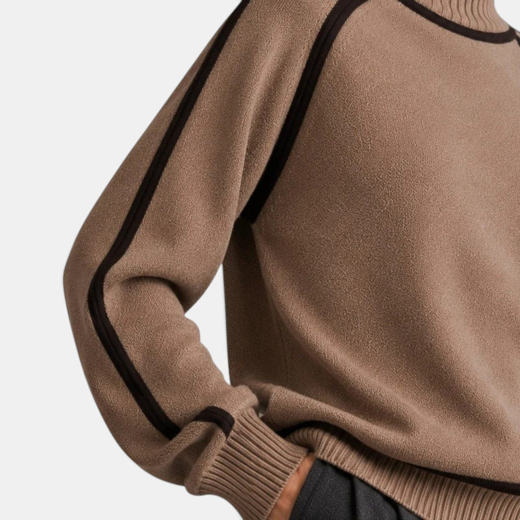 Suéter Mujer Oversize Cuello Alto