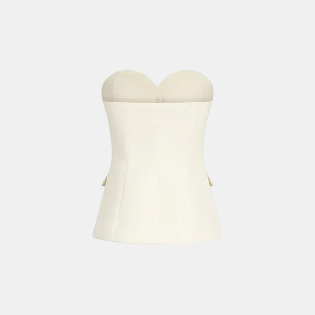 Conjunto de Dos Piezas Estilo Corsé para Mujer con Pantalón Ancho