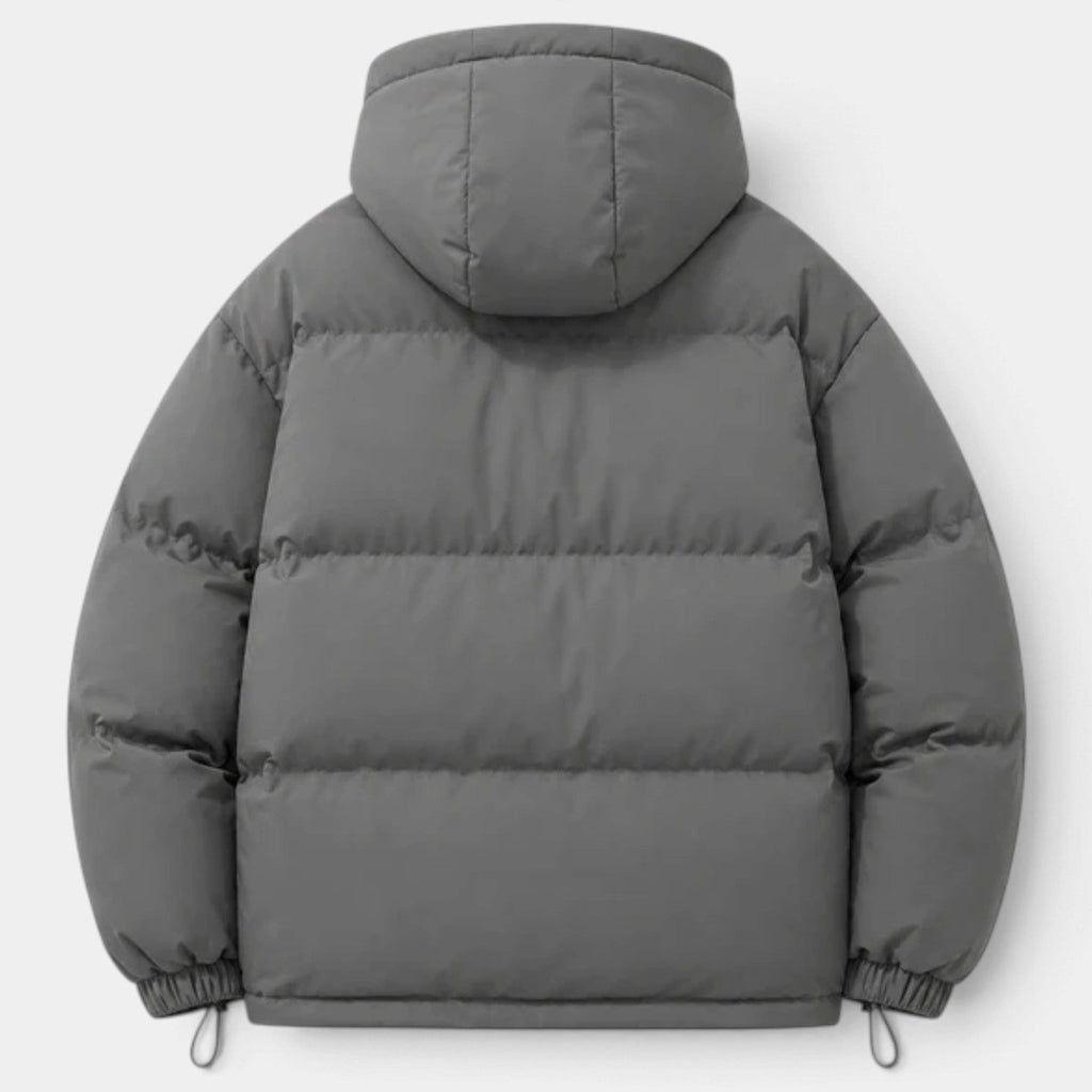 Chaqueta Hombre Acolchada Oversize con Capucha y Bajo Ajustable