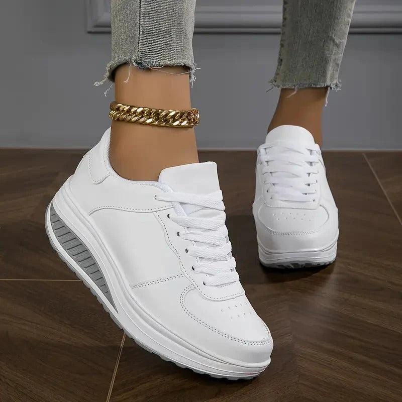 Zapatillas Plataforma Mujer Minimalistas con Cordones