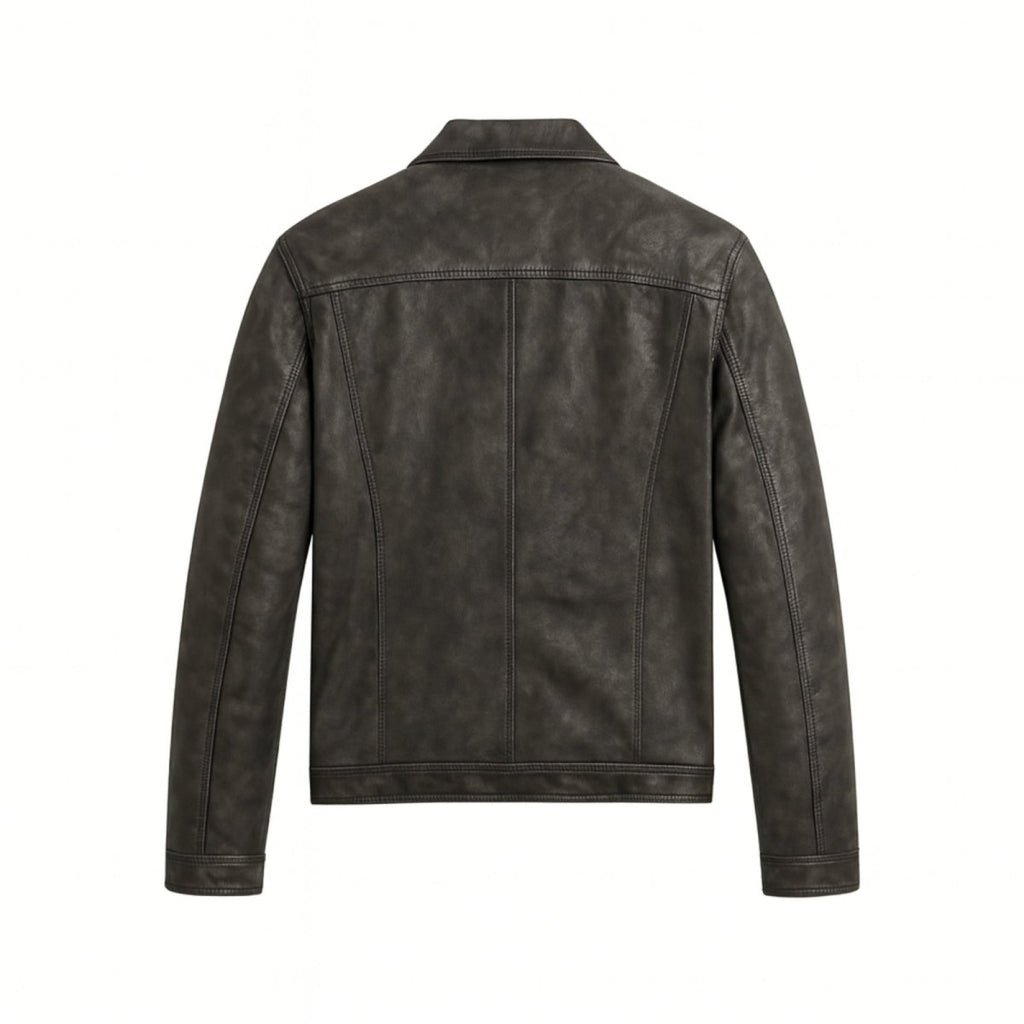 Chaqueta Hombre de Piel Nappa de Cordero Corte Ajustado