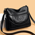 Bolso Bandolera de Piel Suave para Mujer con Compartimentos Internos