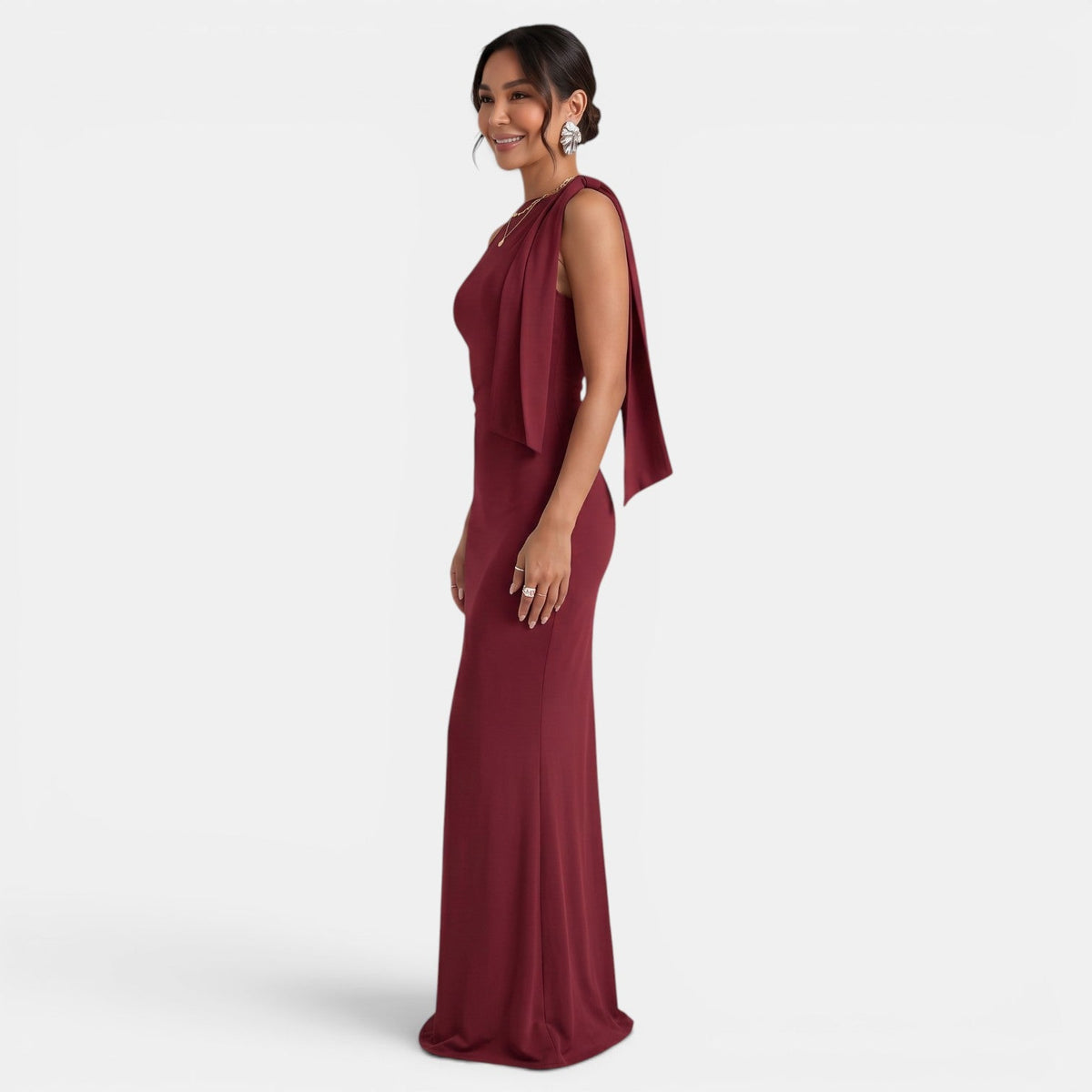 Vestido Largo Mujer Un Hombro