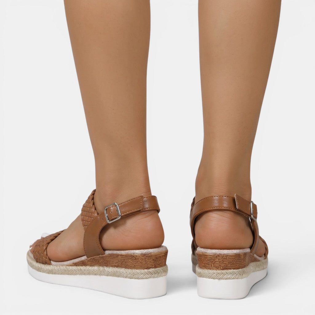 Sandalias Cuero Mujer Plataforma