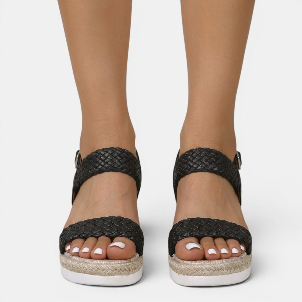 Sandalias Cuero Mujer Plataforma