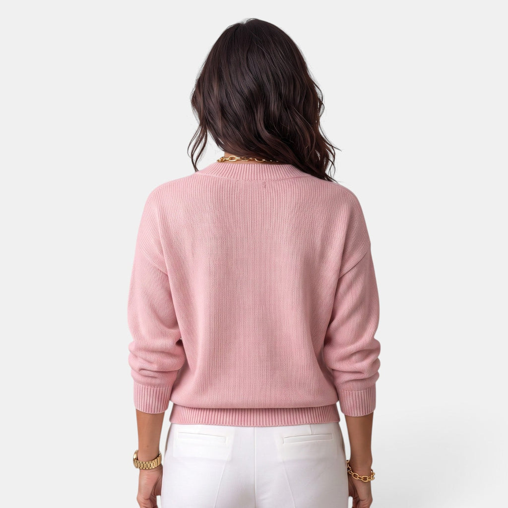 Suéter Mujer Escote V Elegante