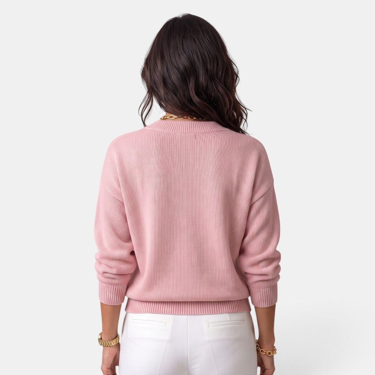 Suéter Mujer Escote V Elegante