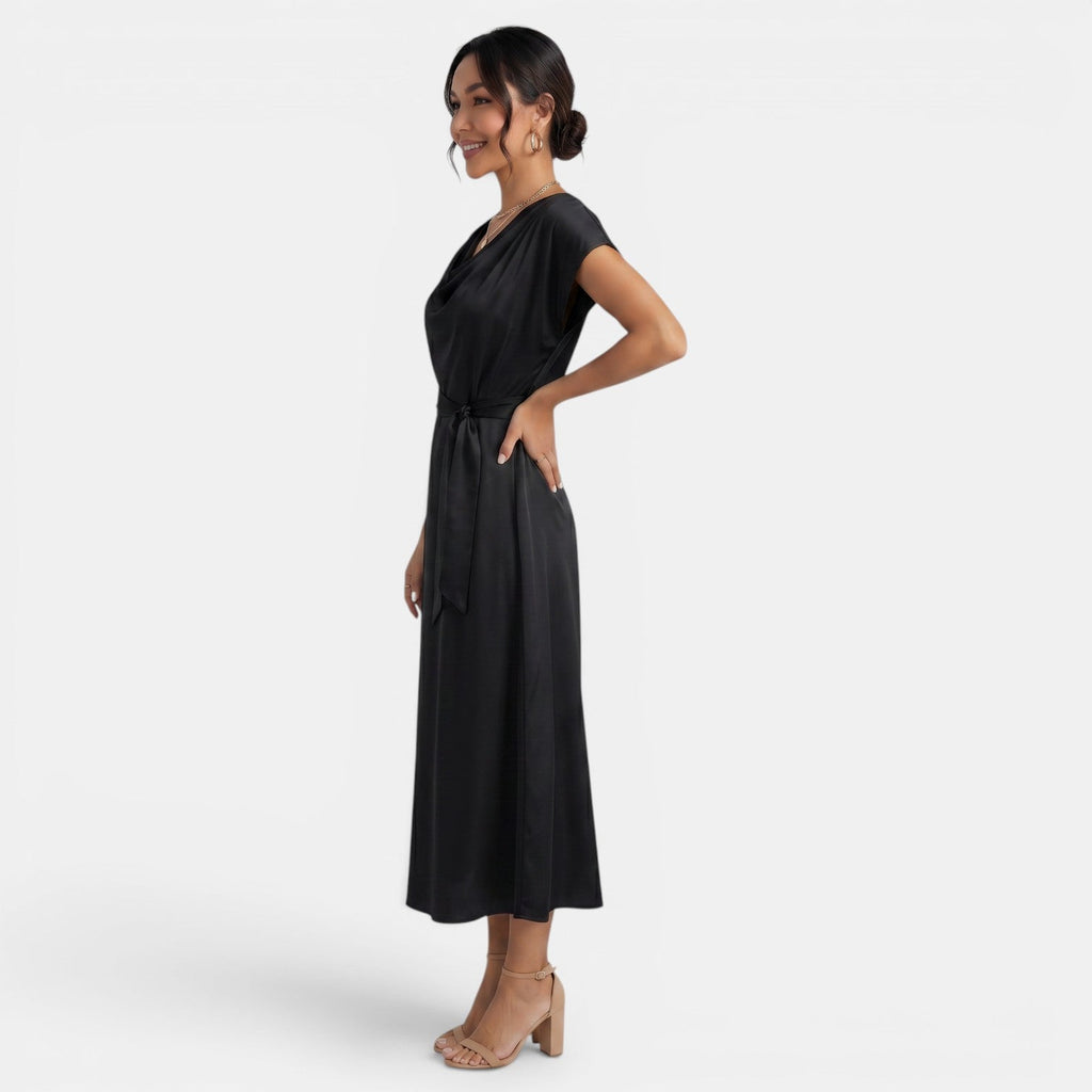 Vestido Midi Elegante de Seda para Mujer