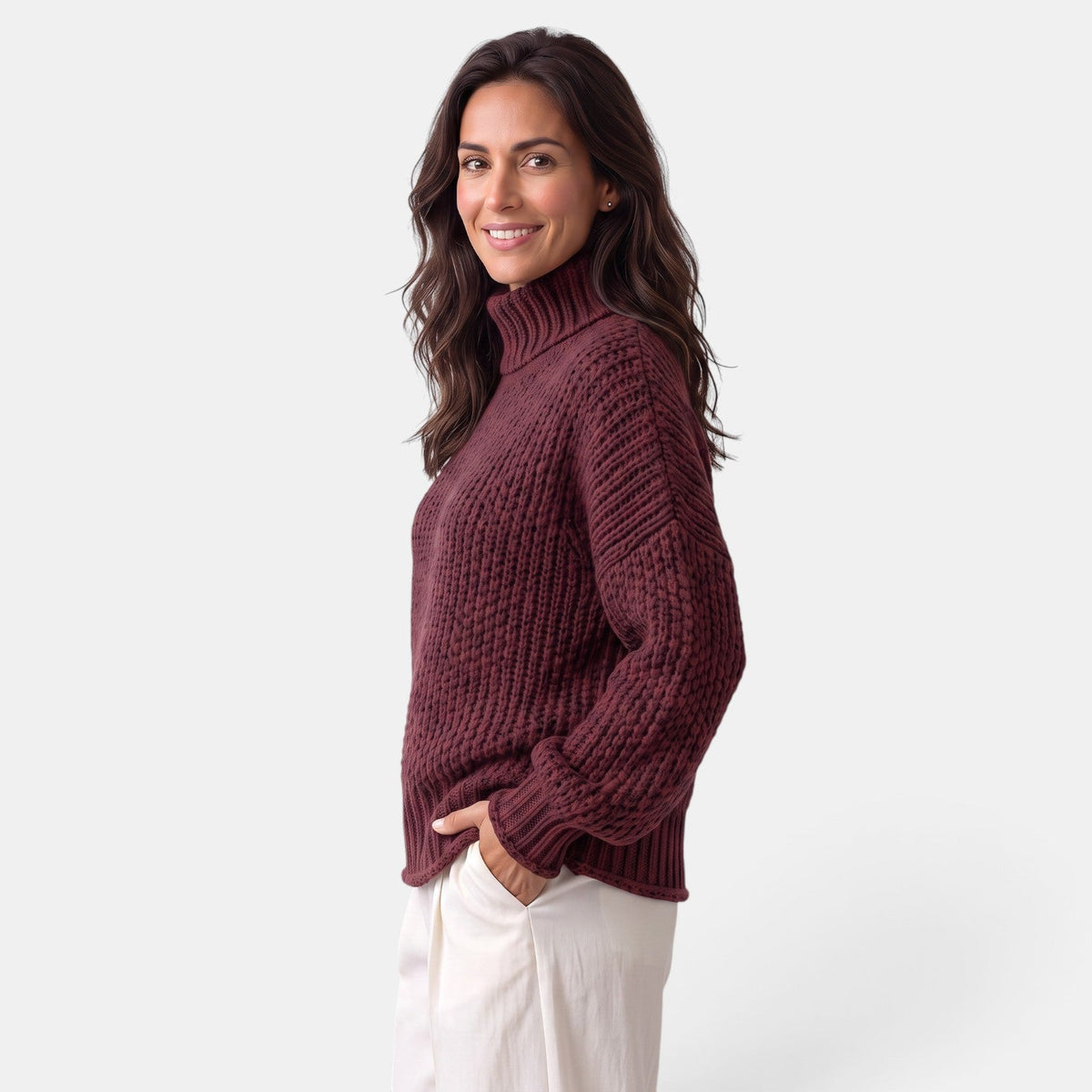Suéter Mujer Cuello Alto