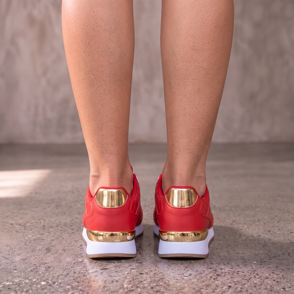 Zapatillas Mujer Cuadros con Cordones