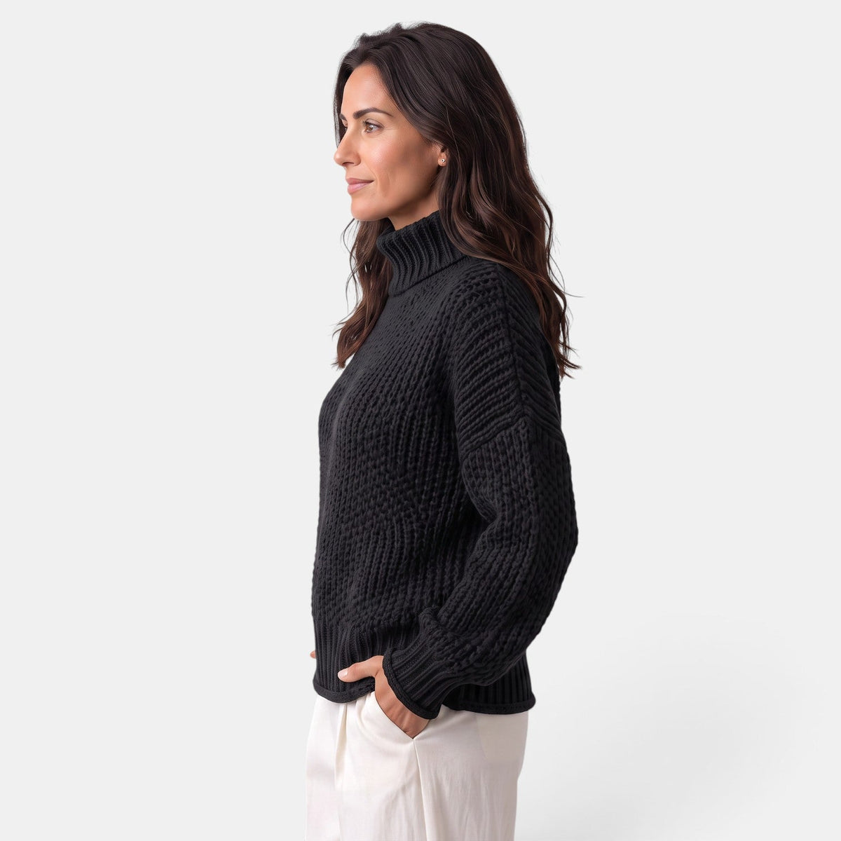 Suéter Mujer Cuello Alto