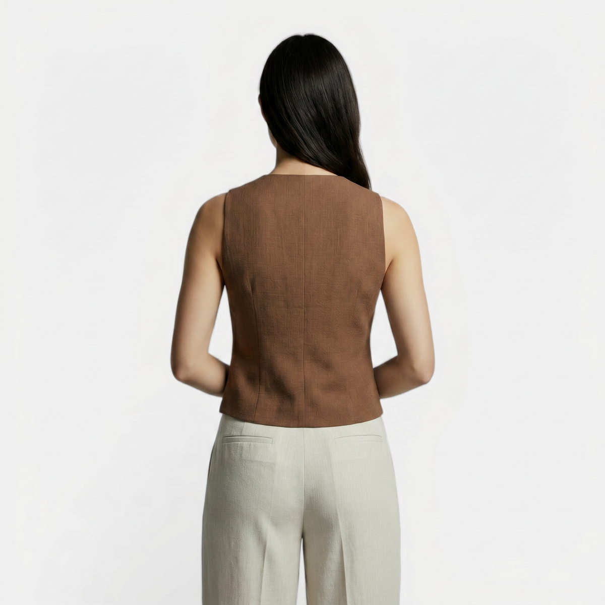 Chaleco Mujer Slim Fit Retro Elegante – Moda Casual y Sofisticada