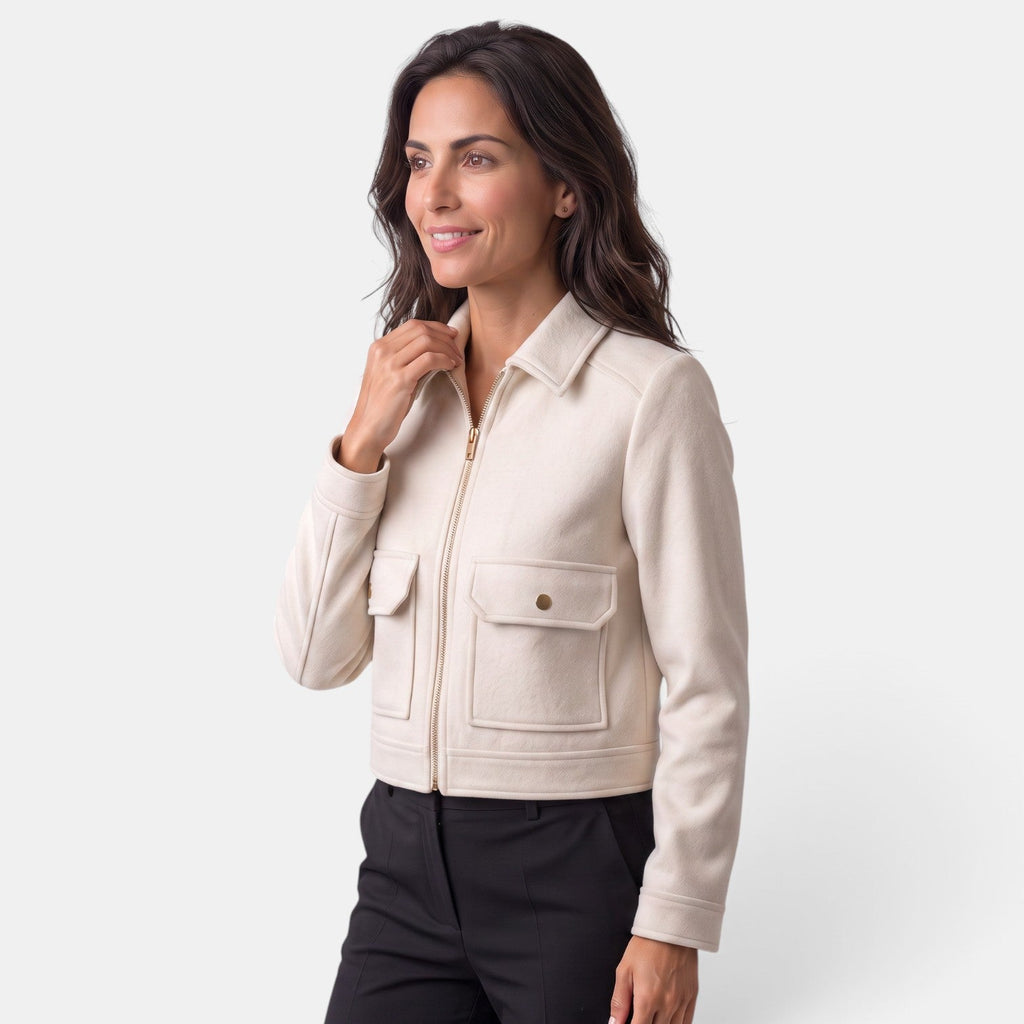 Chaqueta Mujer de Lana con Cremallera