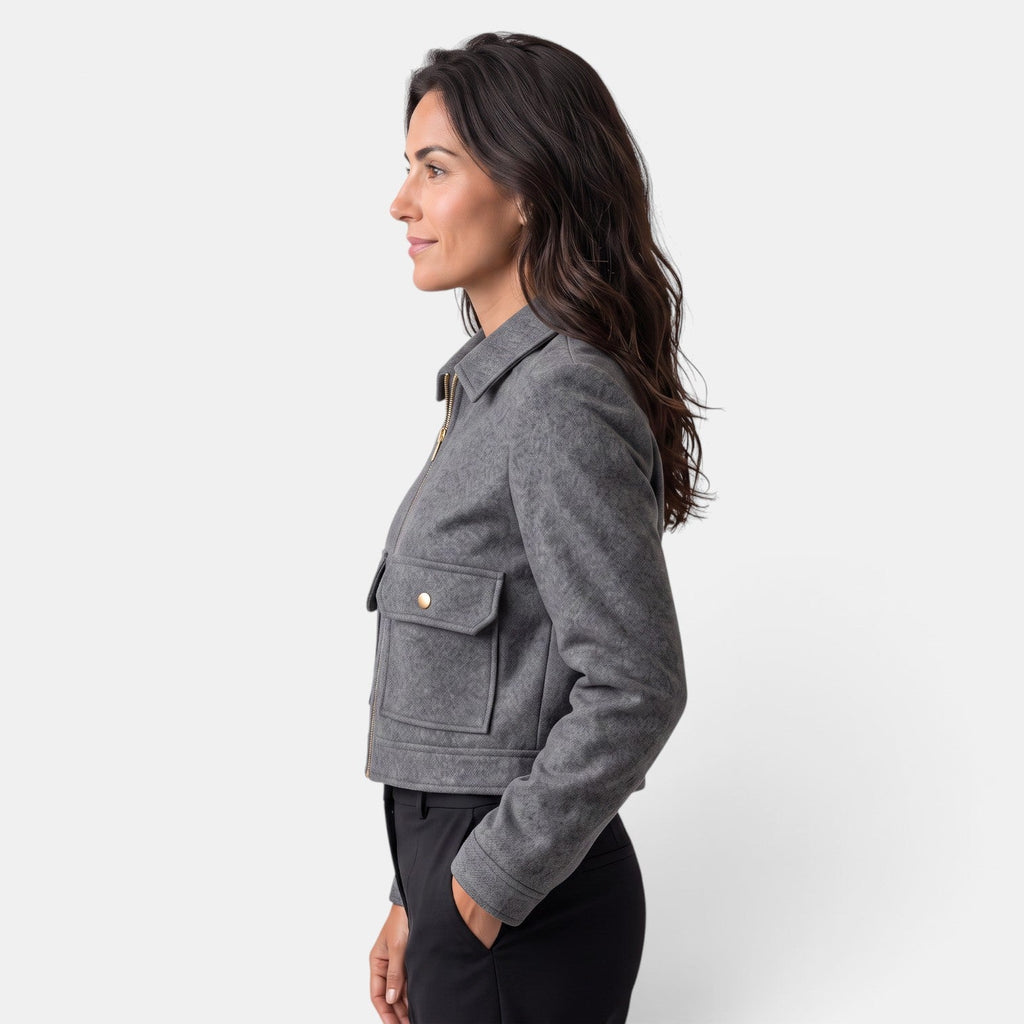 Chaqueta Mujer de Lana con Cremallera