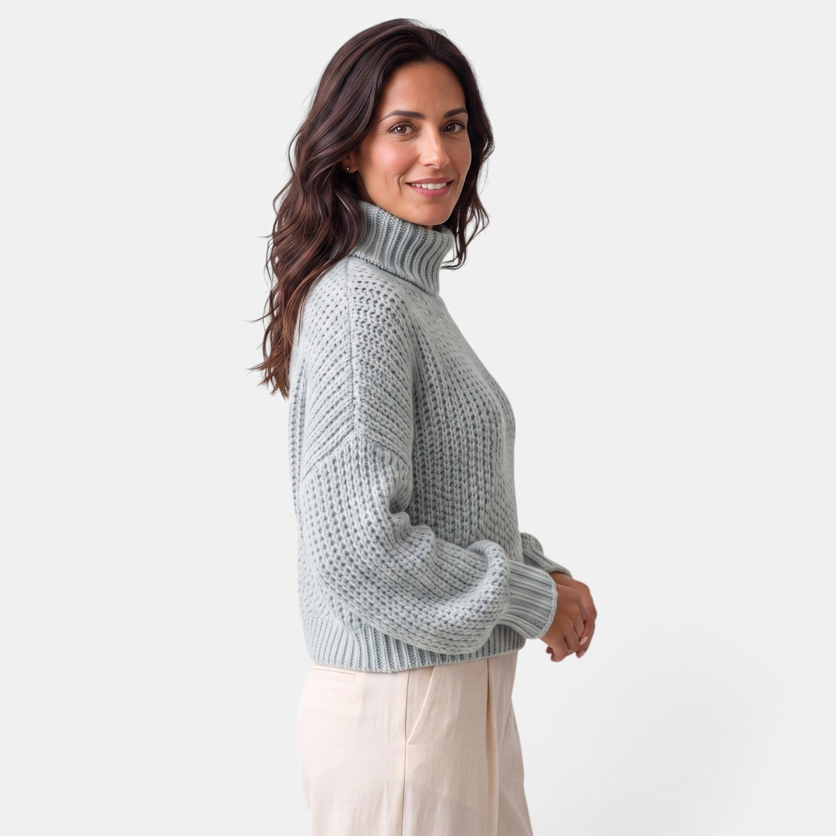 Suéter Mujer Cuello Alto