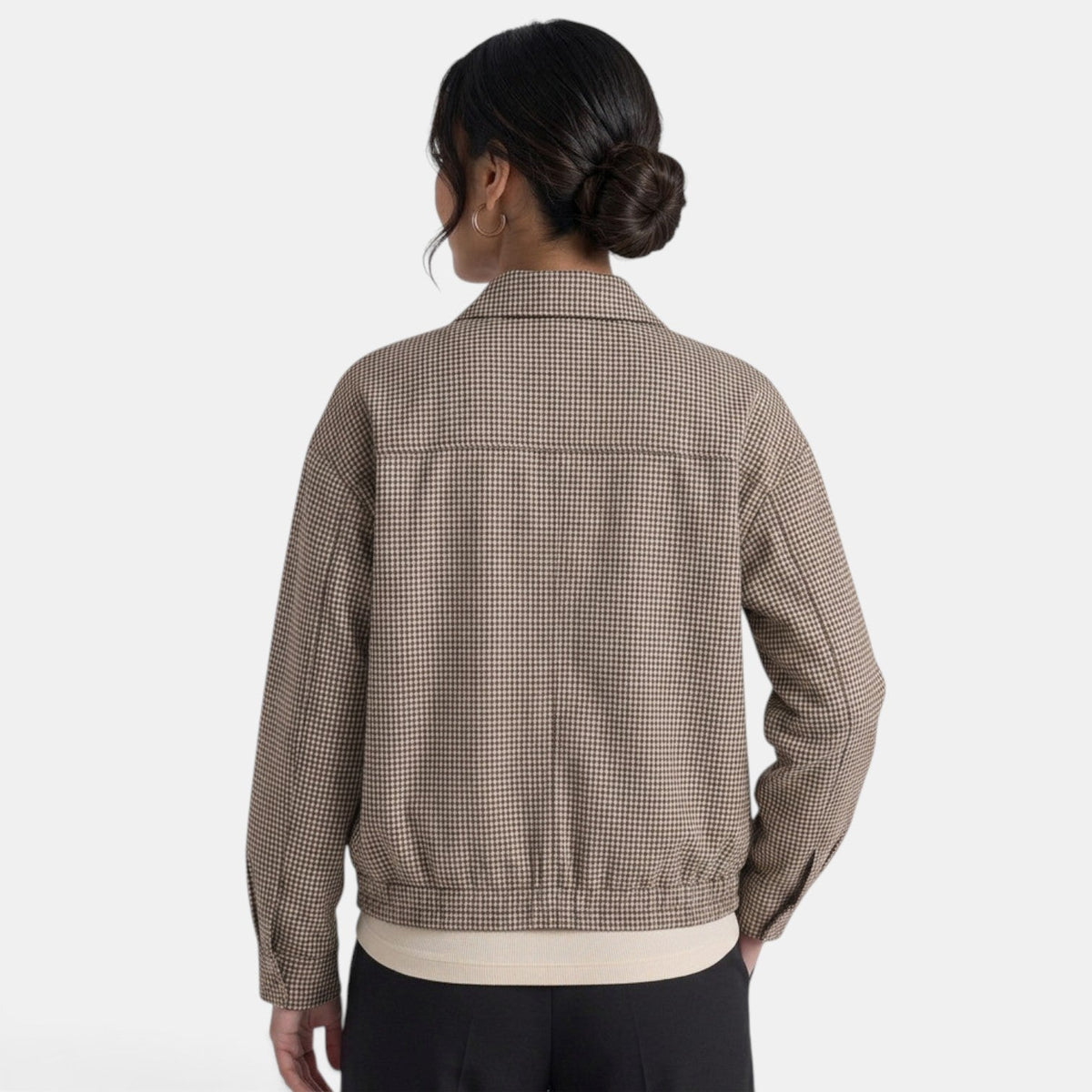 Chaqueta Reversible Mujer Retro Cuadros